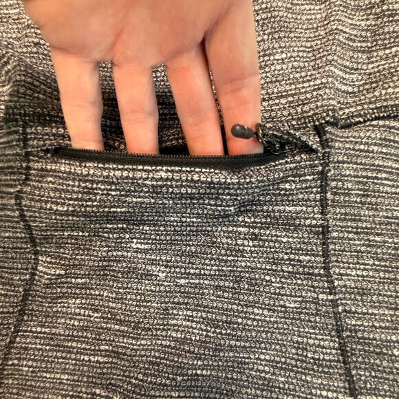 Lululemon Base Runner Half-Zip Sweater Gray & Black Herringbone Size 4 - Picture 8 of 16